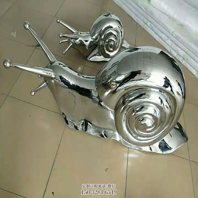 中式蜗牛雕塑 园林景观昆虫雕塑精选 园林不锈钢蜗牛雕塑摆件订做