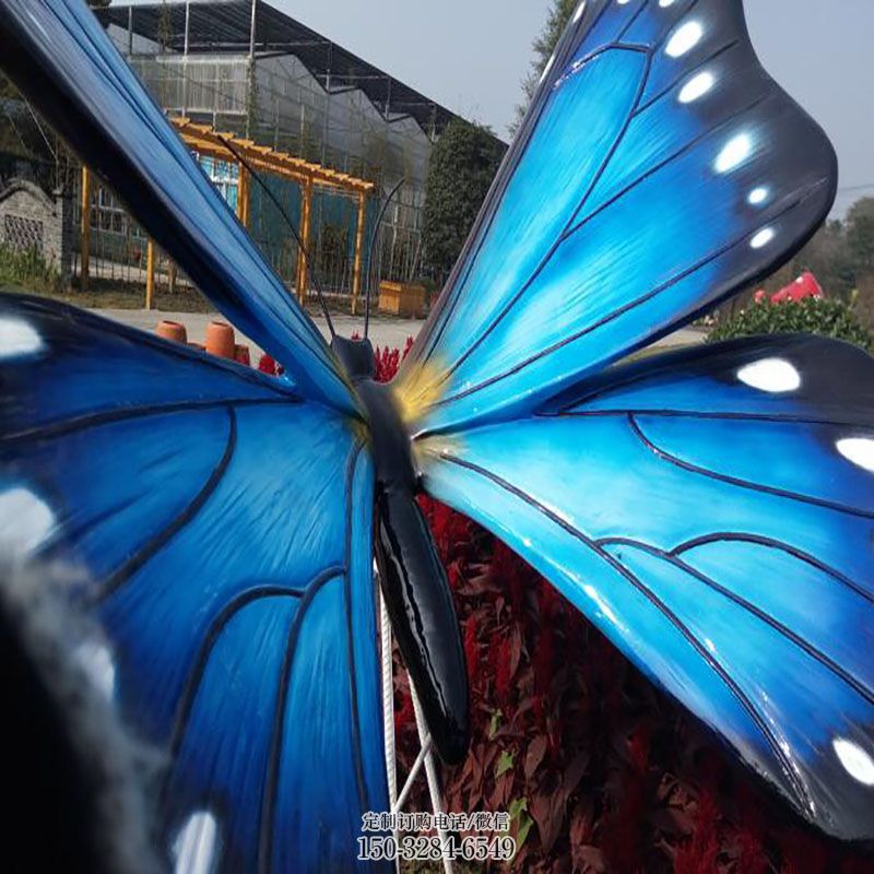 白钢蝴蝶雕塑 公园景观昆虫雕塑供求 现代蝴蝶雕塑定制