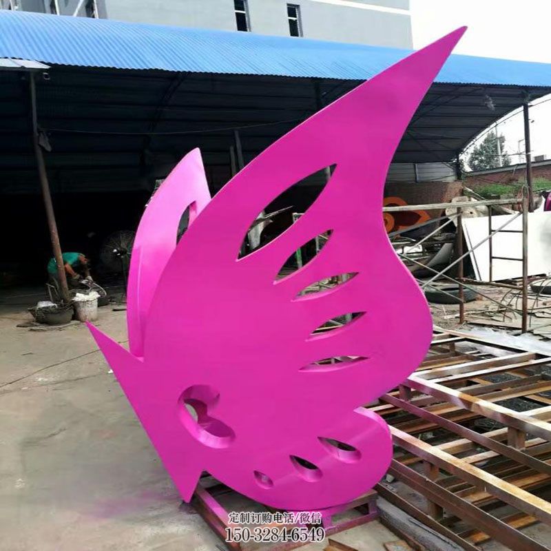 蝴蝶雕塑环形 昆虫雕塑定制预定 景观艺术蝴蝶雕塑承接