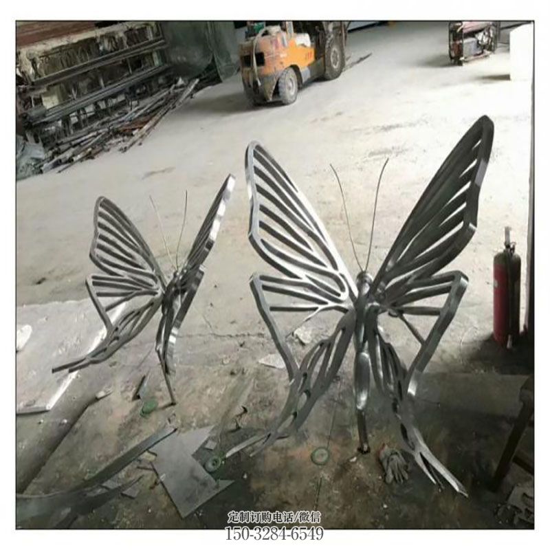 中式蝴蝶雕塑 昆虫雕塑装饰精品 广场景观蝴蝶雕塑供给