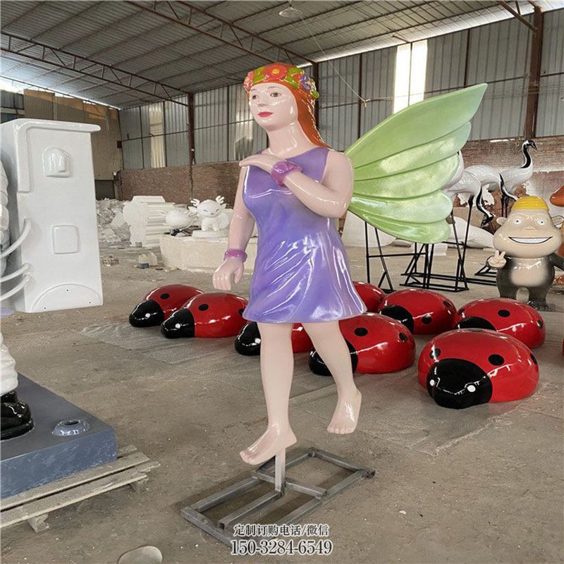 艺术蝴蝶仙子雕塑 景区卡通雕塑优选 户外卡通蝴蝶雕塑供给