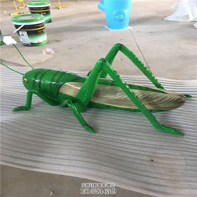 锻钢不锈钢蝈蝈雕塑 昆虫雕塑主题定做 企业标志蝈蝈雕塑精选