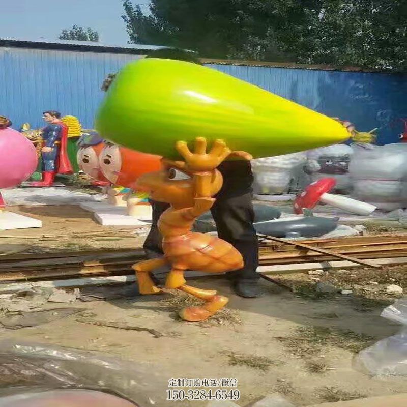 空间蚂蚁雕塑 公园景观蚁类雕塑供求 门口玻璃钢蚂蚁雕塑订做