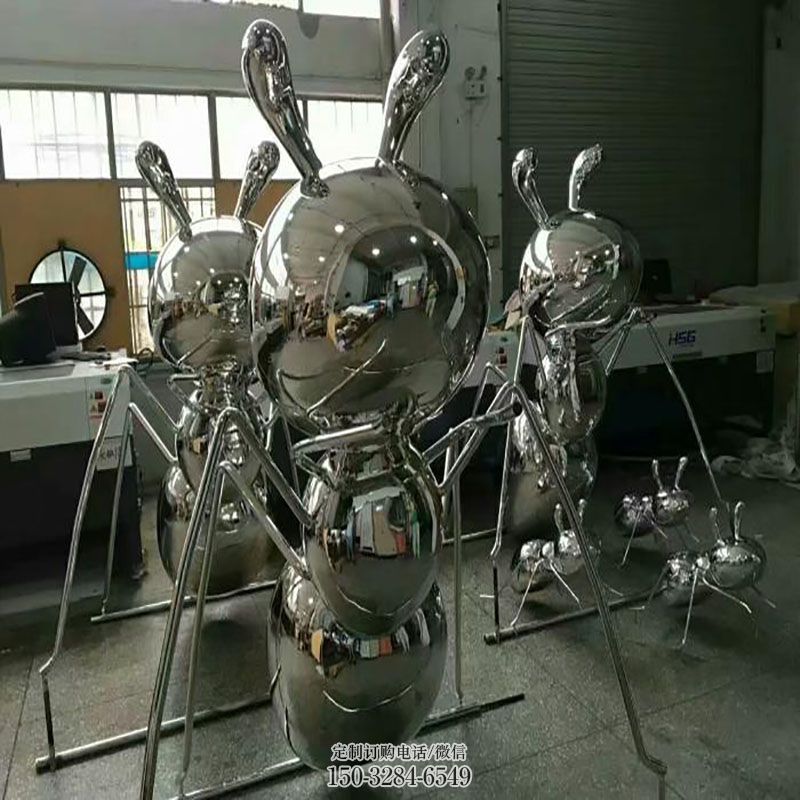 钢结构蚂蚁雕塑 景观艺术蚁类雕塑承接 不锈钢蚂蚁雕塑订做通用
