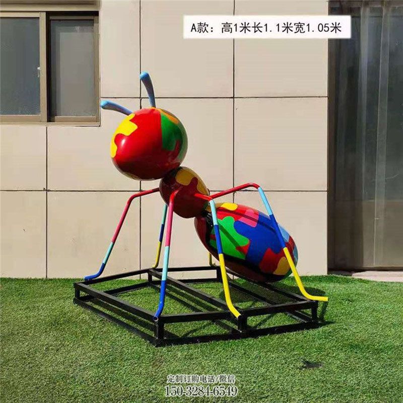 镜面蚂蚁雕塑 园林蚁类雕塑摆件订做 城市广场不锈钢蚂蚁雕塑提供