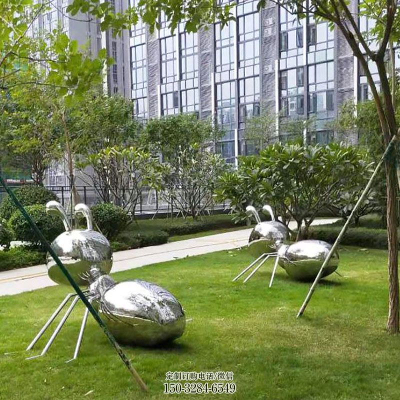 艺术蚂蚁雕塑 景区蚁类雕塑优选 户外不锈钢蚂蚁雕塑供给