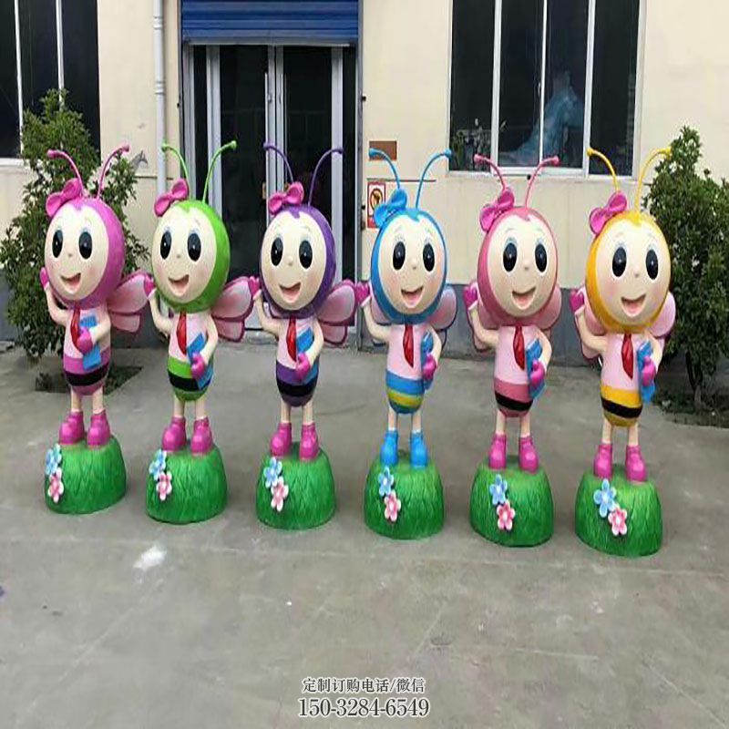 钢结构蜜蜂雕塑 景观艺术卡通雕塑承接 玻璃钢蜜蜂雕塑订做通用