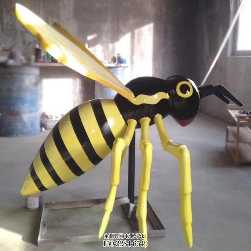 蜜蜂雕塑工艺 城市广场卡通雕塑提供 景区玻璃钢蜜蜂雕塑优选