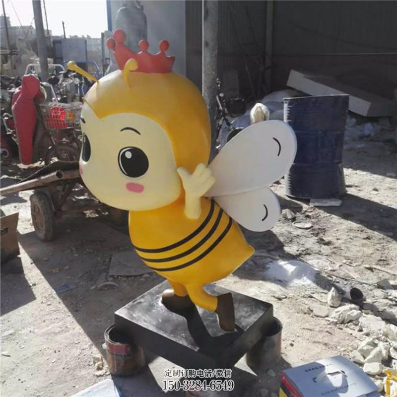 中式蜜蜂雕塑 园林景观卡通雕塑精选 园林玻璃钢蜜蜂雕塑摆件订做