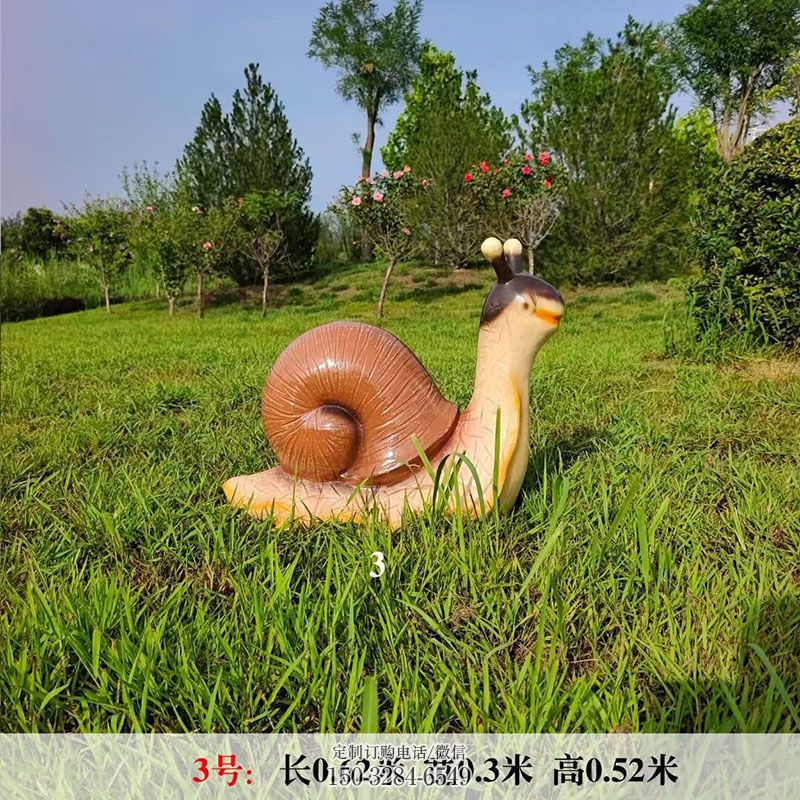白钢蜗牛雕塑 公园景观昆虫雕塑供求 现代玻璃钢蜗牛雕塑定制