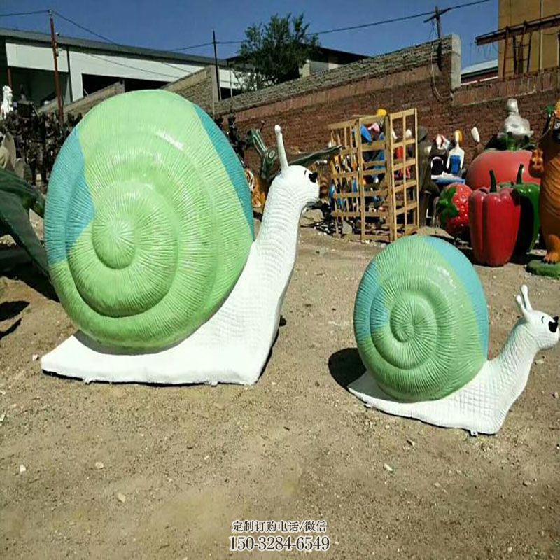 各类蜗牛雕塑 昆虫雕塑工艺服务商 商业玻璃钢蜗牛雕塑标准