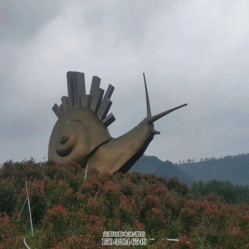 蜗牛雕塑工艺 城市广场昆虫雕塑提供 景区玻璃钢蜗牛雕塑优选
