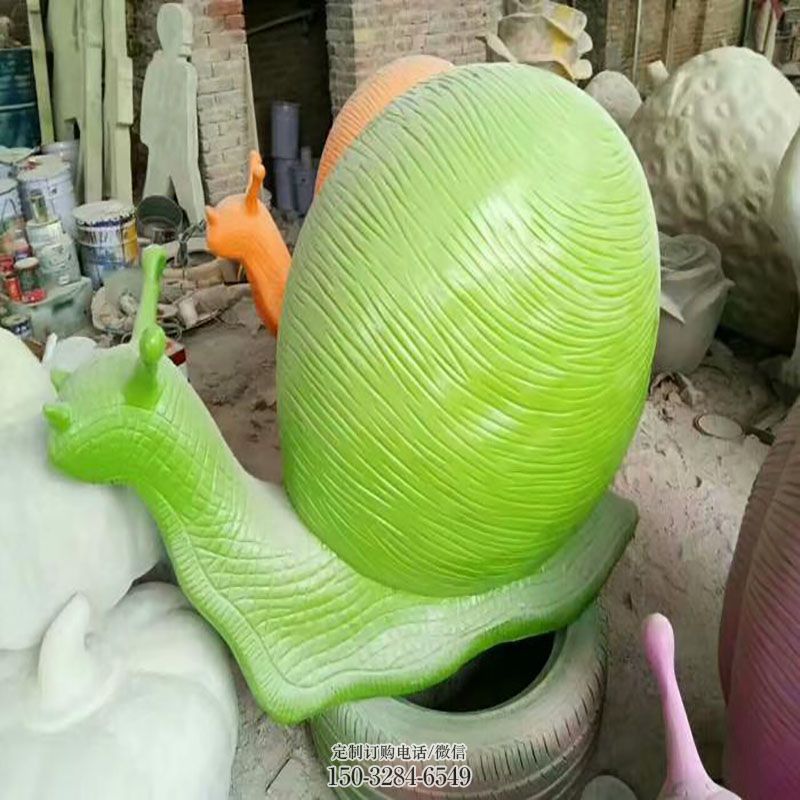 蜗牛雕塑生产 景观小品昆虫雕塑供需 公园景观玻璃钢蜗牛雕塑供求